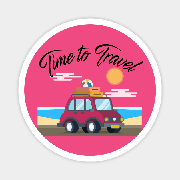 Time to travel Magnet by Little Painters